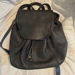 Coach Pebbled Black Leather Backpack